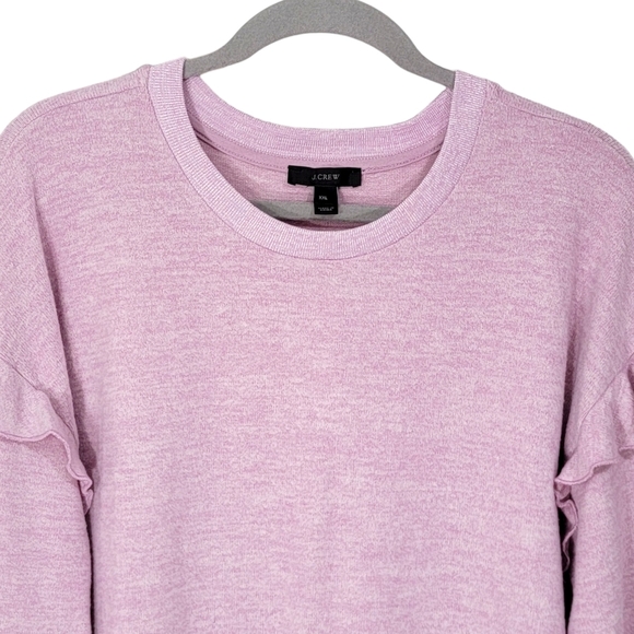 J. CREW Lilac Purple Pullover Ruffle Shoulder Soft Sweater Women's Size XXL NWT - Picture 2 of 9